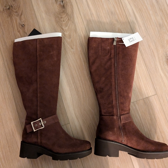 Darry Knee High Chocolate Brown Boots - WIDE CALF - Picture 6 of 7